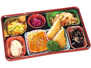 豚肉の照り焼き・えびかつ